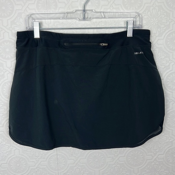 Nike Dri Fit Skort Skirt Shorts Black Tennis Golf Hiking Athletic Casual Large - Picture 5 of 7
